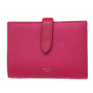 Celine Pink Bi Leather Wallet fold